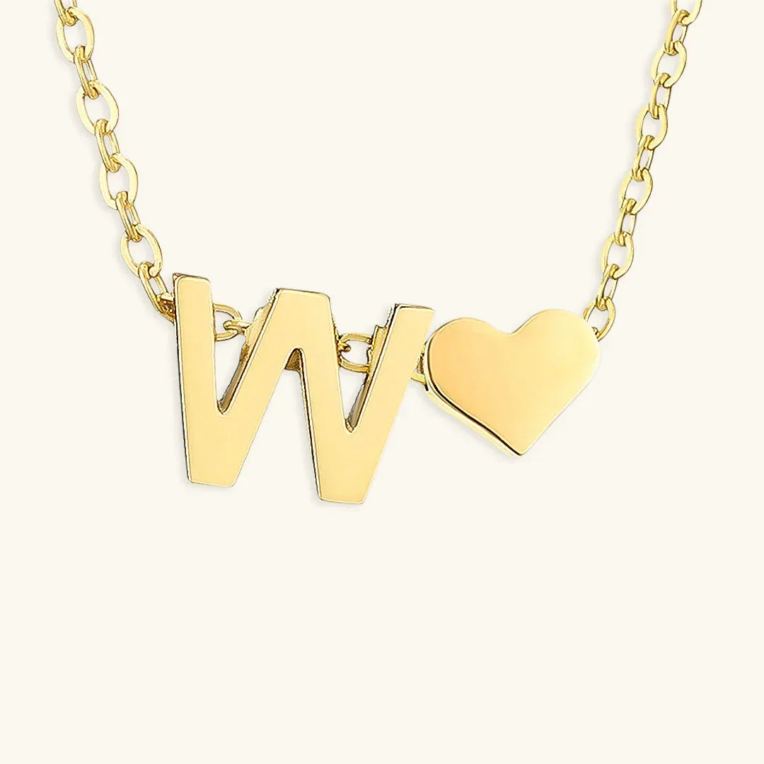Hathor Initial Letter Gold Necklace