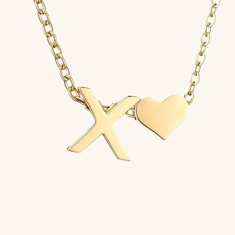 Hathor Initial Letter Gold Necklace