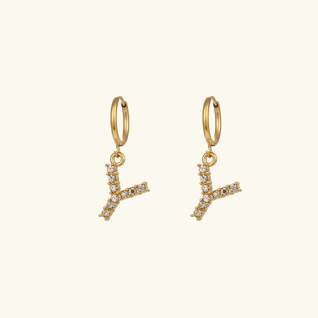 Grace Initial Letter Earrings