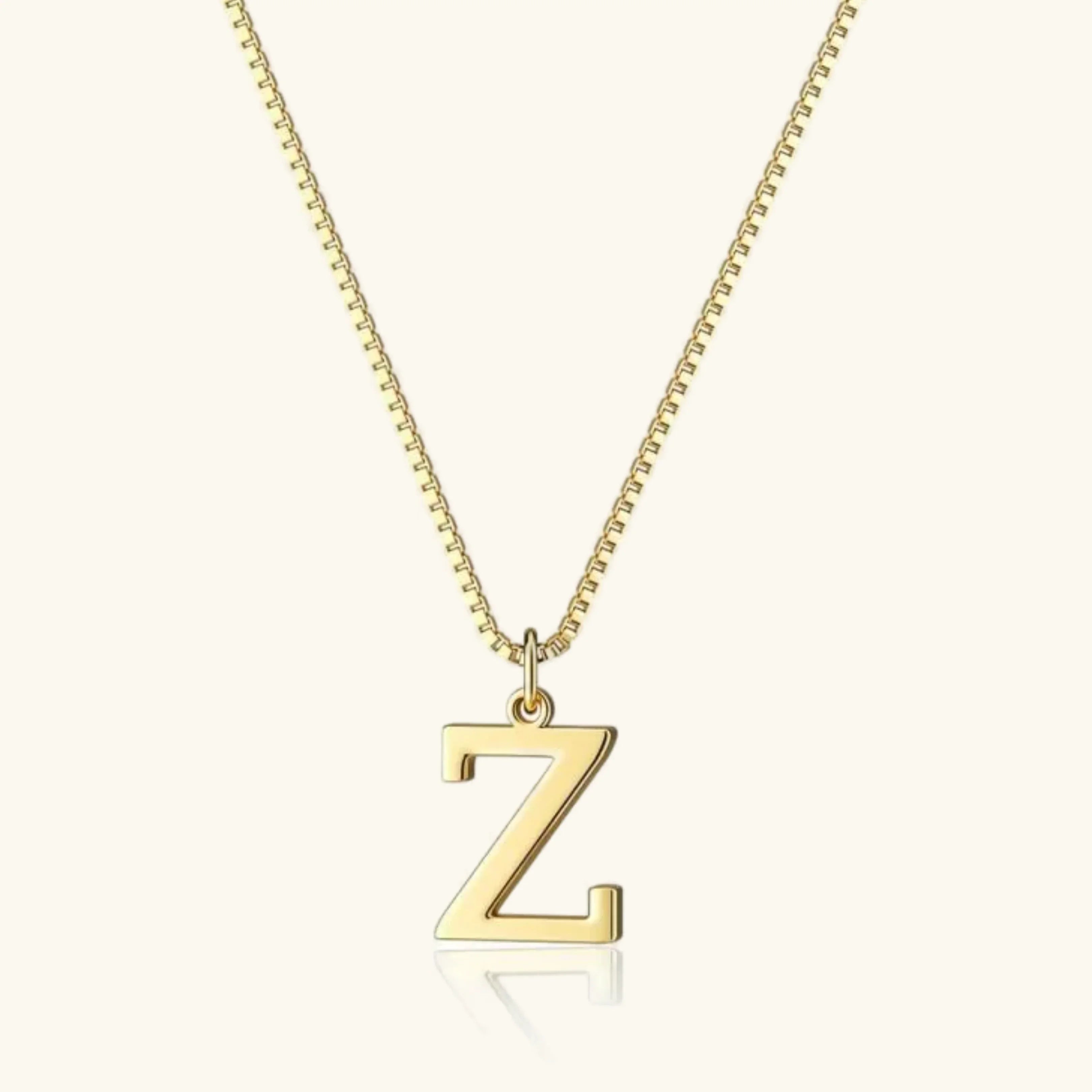 Ix Chel Letter Initial Gold Necklace