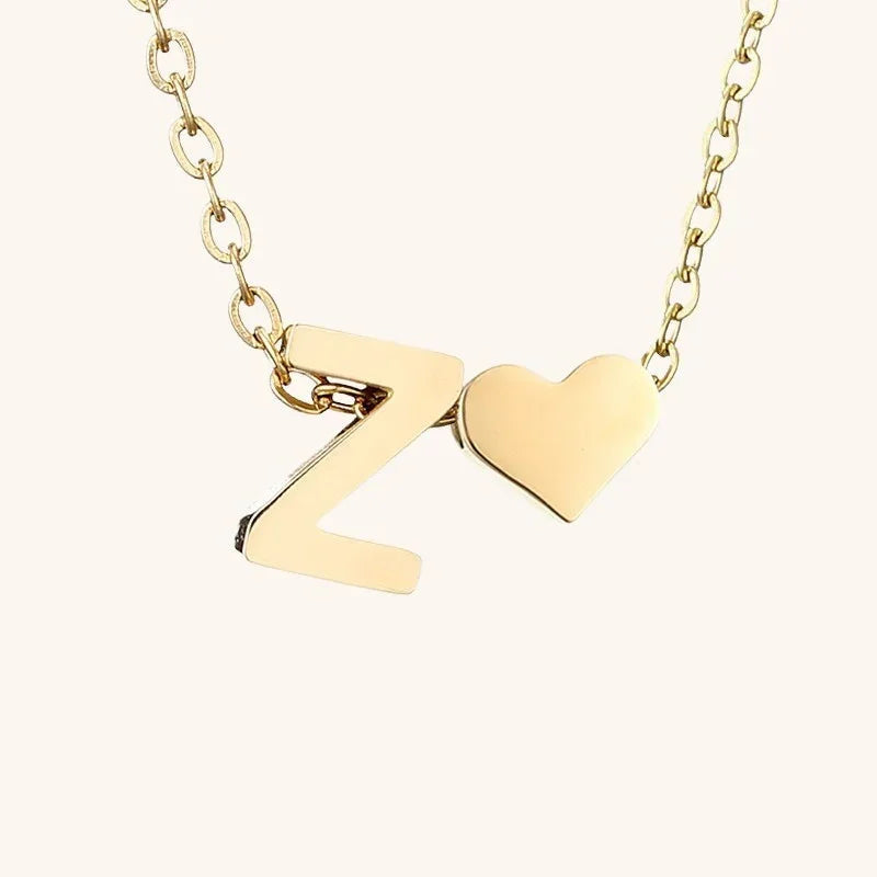 Hathor Initial Letter Gold Necklace