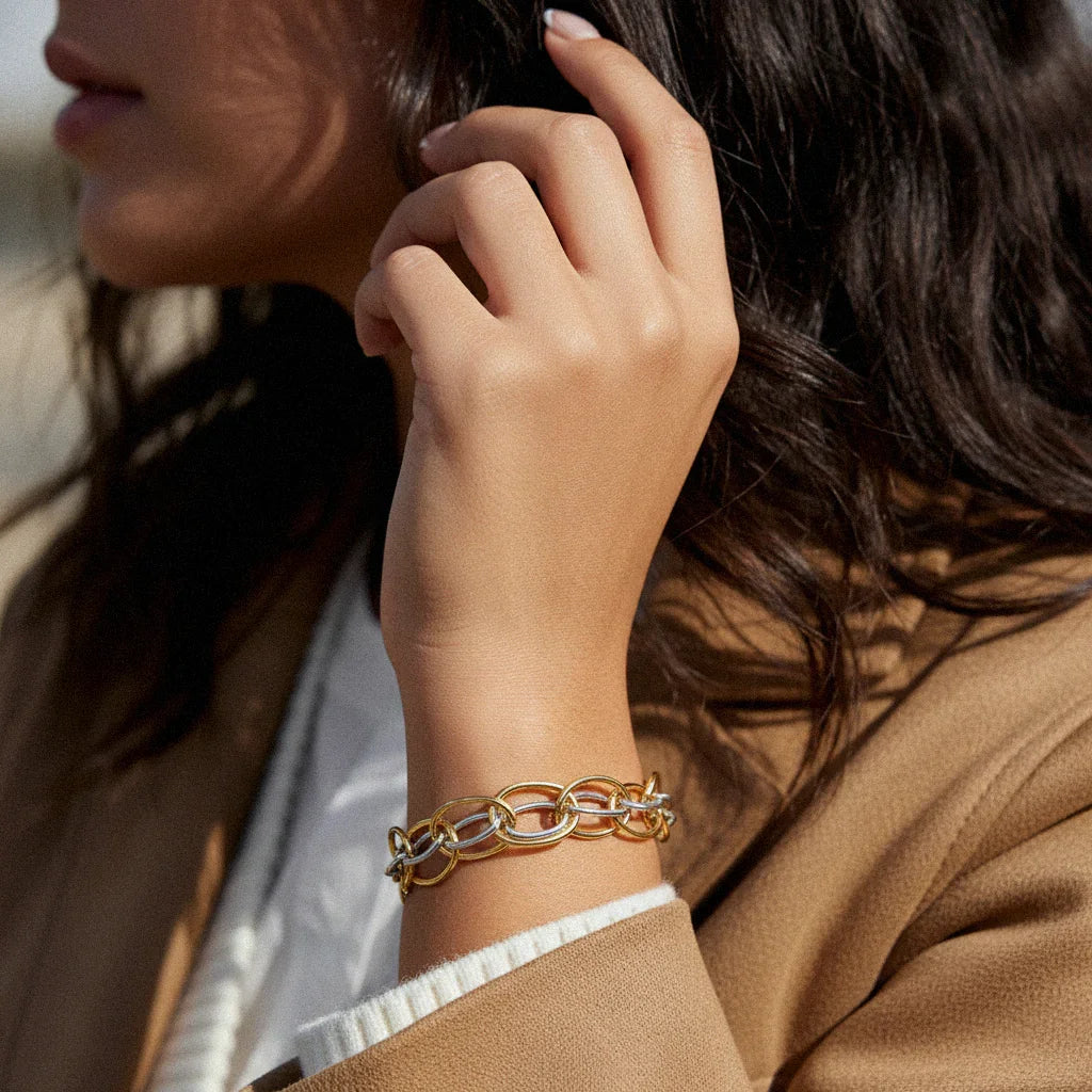 Gia Two Tone Multi Link Bracelet