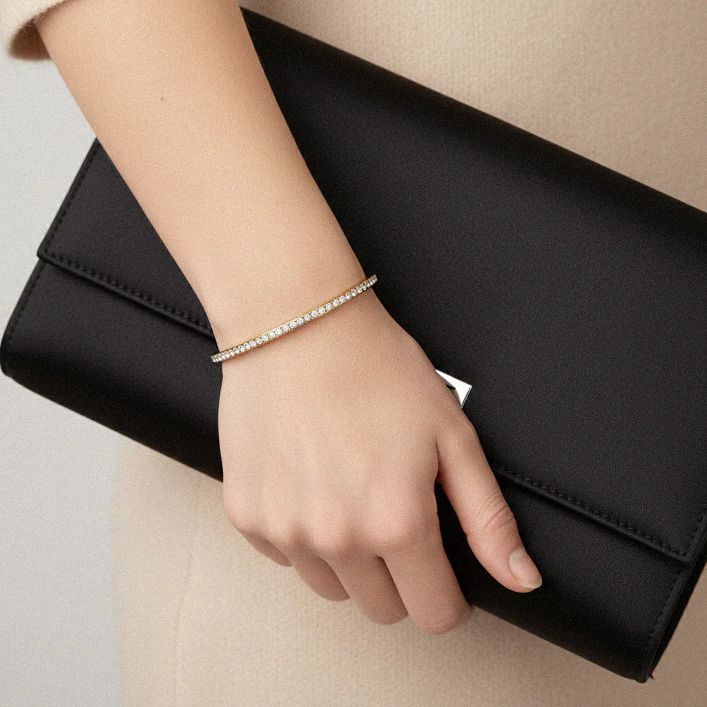 Zoey Diamond Gold Bangle