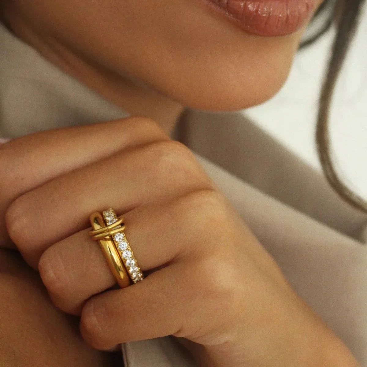 Chicago Stacked Diamond Ring