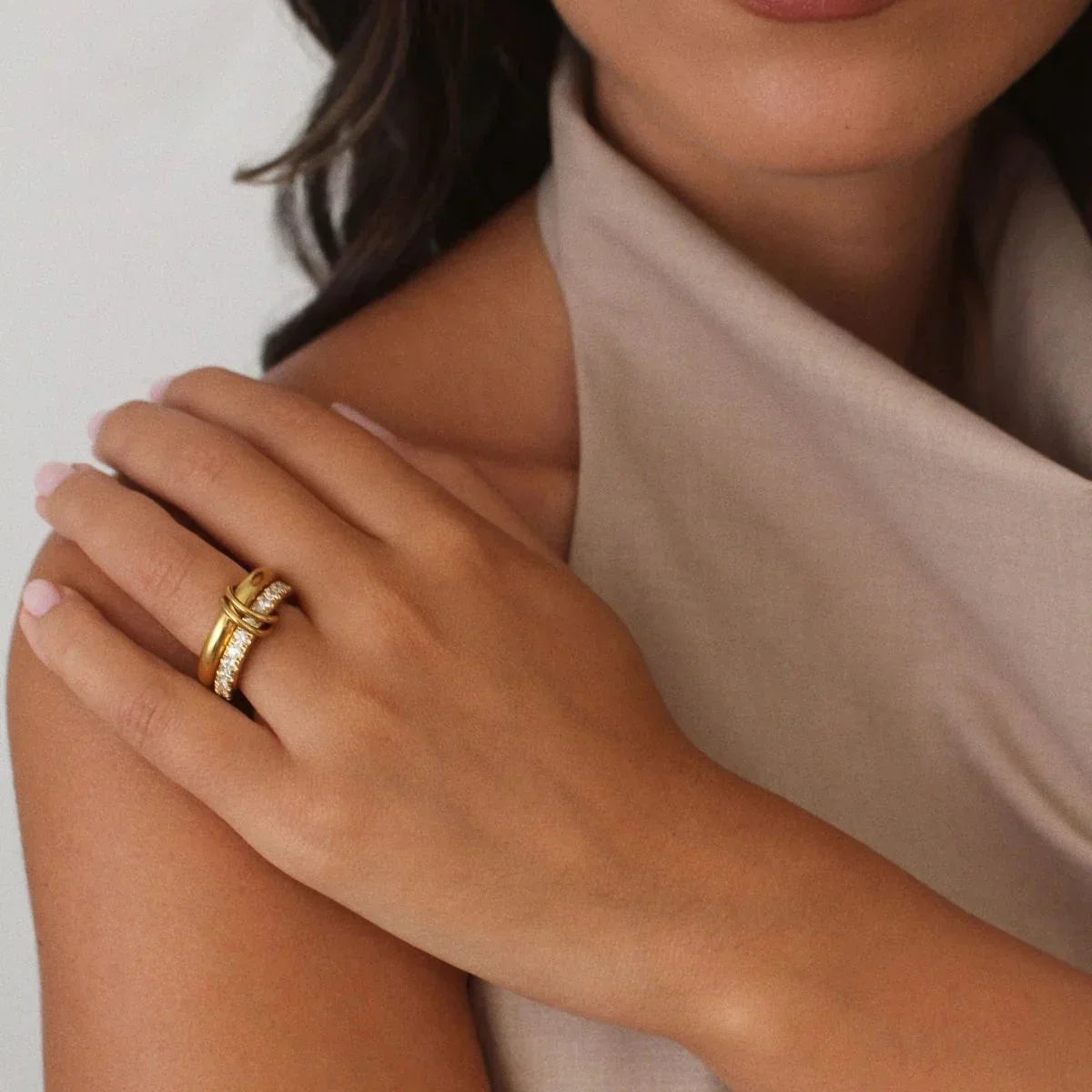 Chicago Stacked Diamond Ring