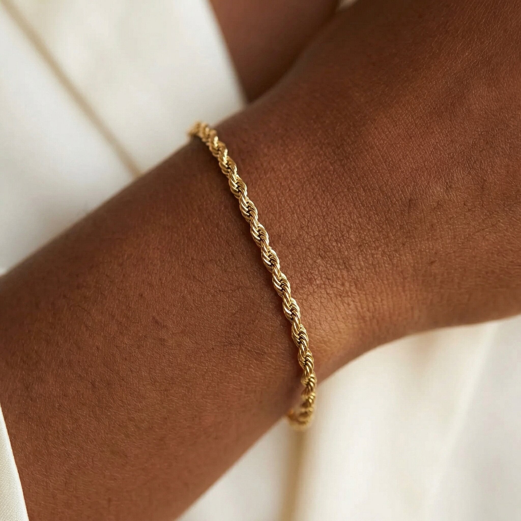 Angela Rope Chain Gold Bracelet