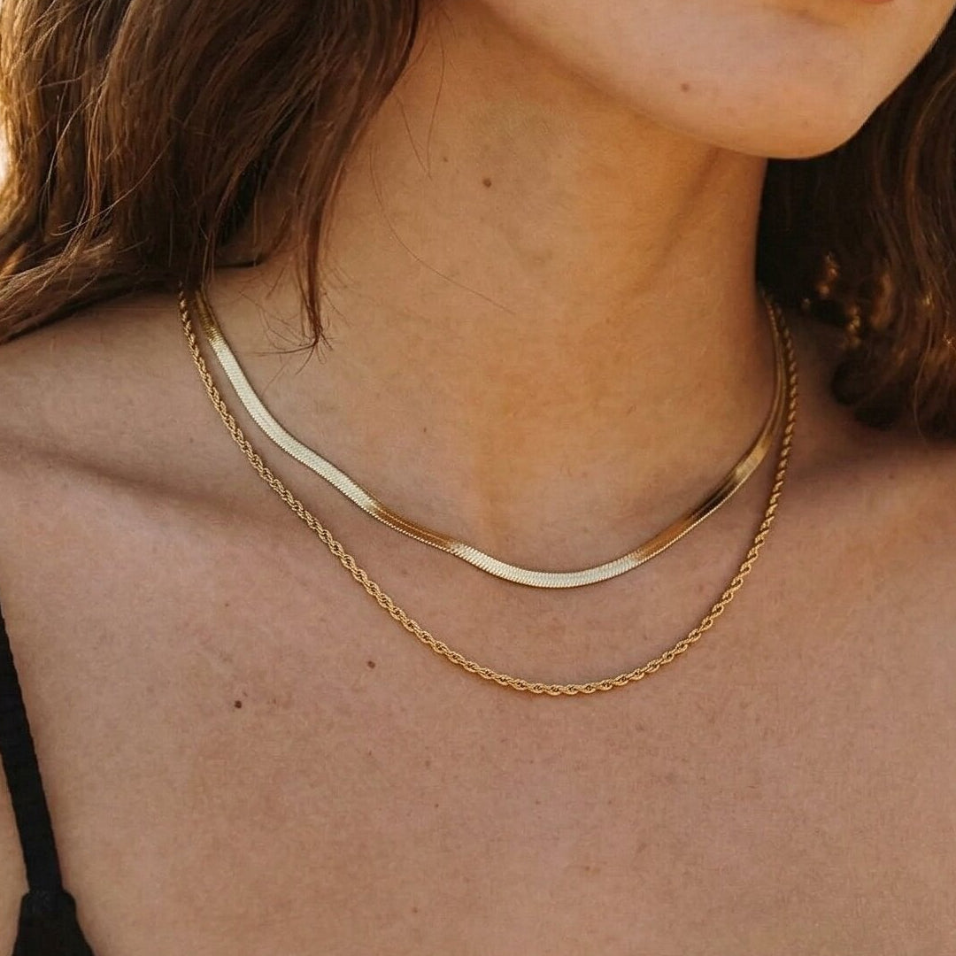 Anuket Layered Gold Chain Necklace
