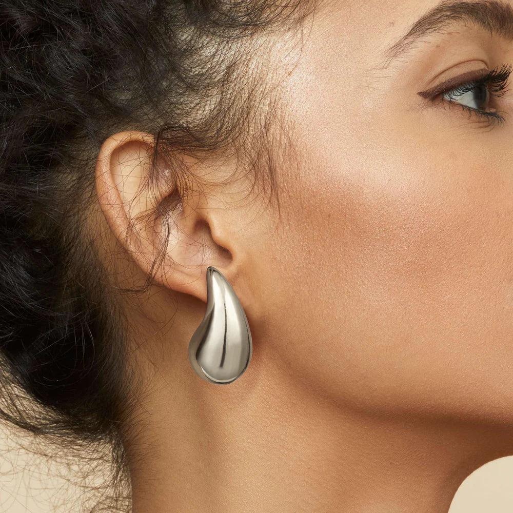 Precious Teardrop Gold Earrings