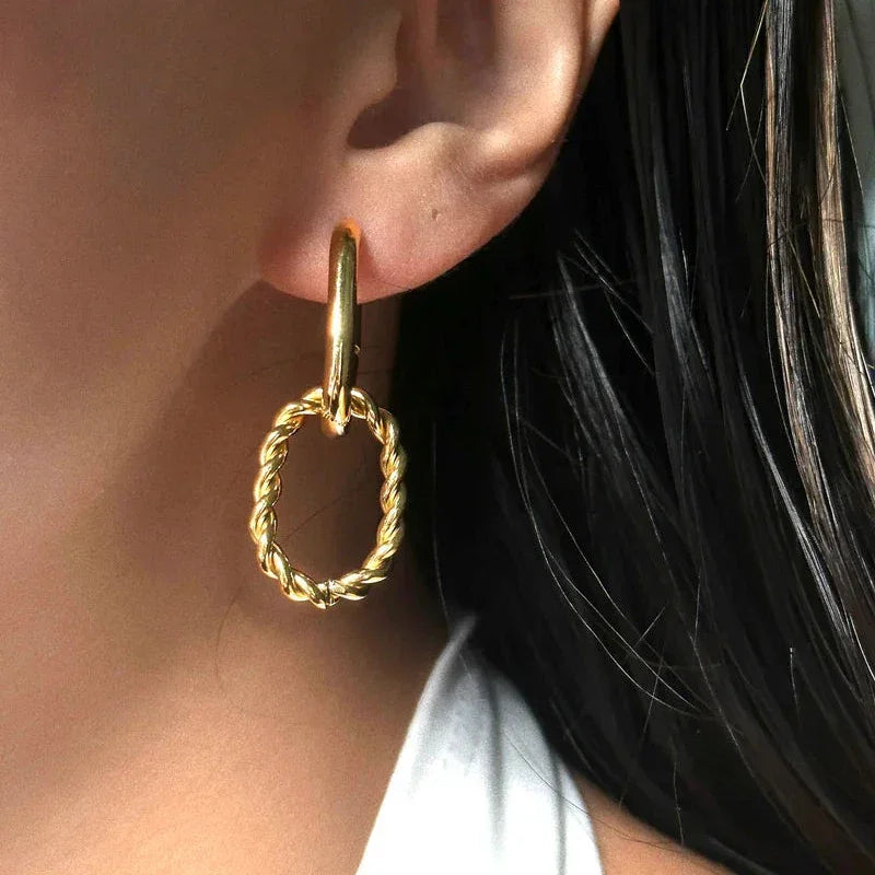 Strength Gold Earrings