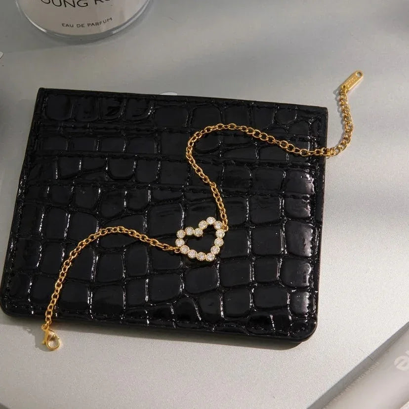 Emma Diamond Heart Gold Bracelet